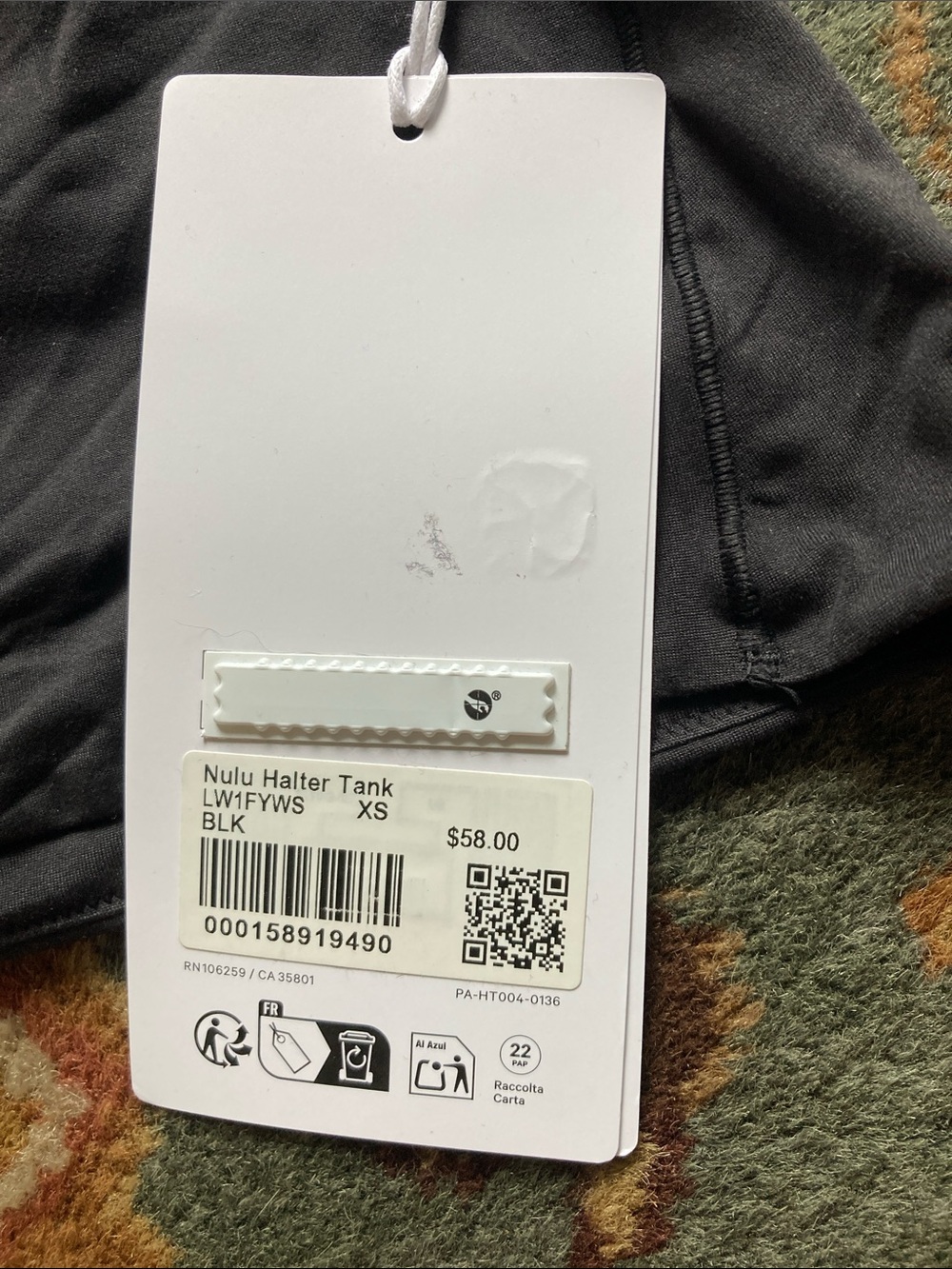 NWT Lululemonn nulu halter tank xs - Picture 2 of 2